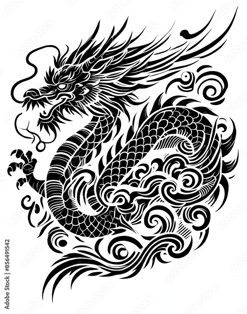 TRIBAL TATOO トライバル タトゥ 刺青 蝶 和柄 龍 Dragon TRIBAL TATOO トライバル タトゥ 刺青 蝶 和柄 龍 Dragon