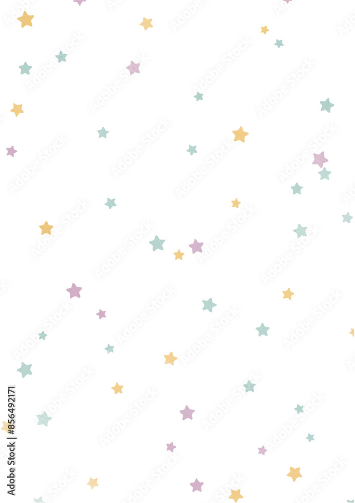 カラフルな星の水彩風イラスト カラフルな星の水彩風イラスト