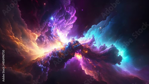 Mystic Nebula: The Enchanted Colors of Space - made with Generative AI