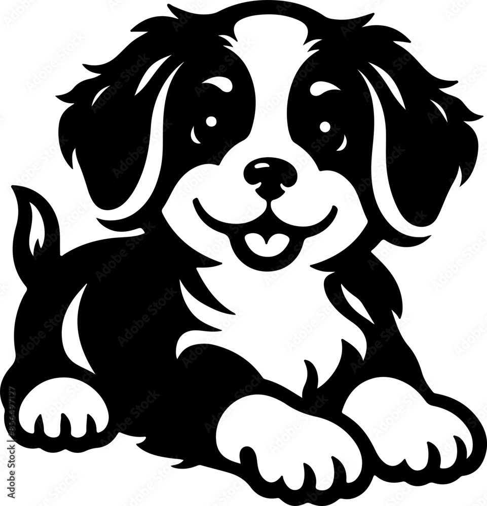 Crisp Dog Silhouette Vector Graphic Crisp Dog Silhouette Vector Graphic