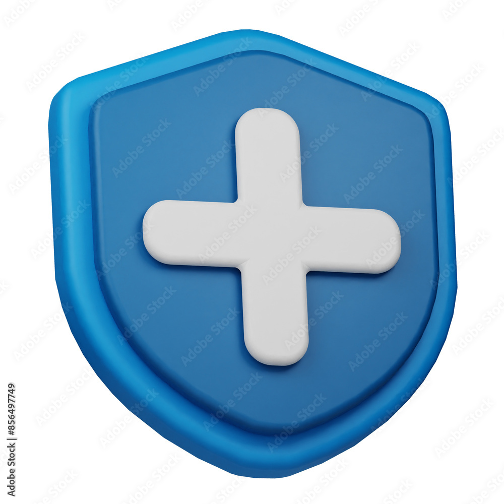 plus shield 3d icon isolated on the transparent background plus shield 3d icon isolated on the transparent background