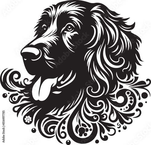 Wallpaper Mural Intricate Dog Silhouette Vector Illustration Torontodigital.ca