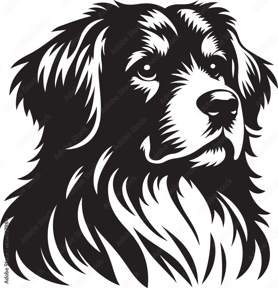 Obraz premium Detailed Dog Silhouette Vector Design