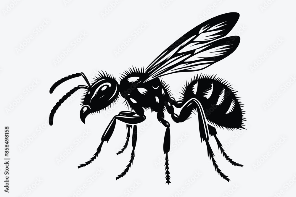 Obraz premium Modern Bee Silhouette Vector Design