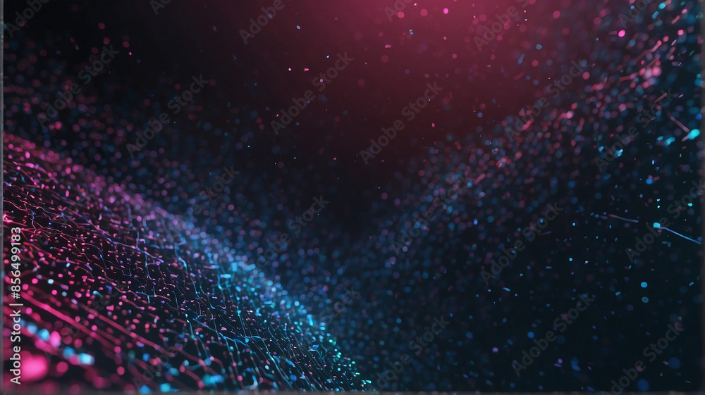 Naklejka premium Technology concept background with particle ornament, technology concept background with aesthetic light