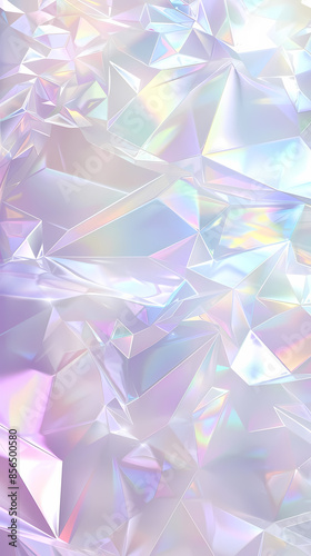 Rainbow background with shining triangles