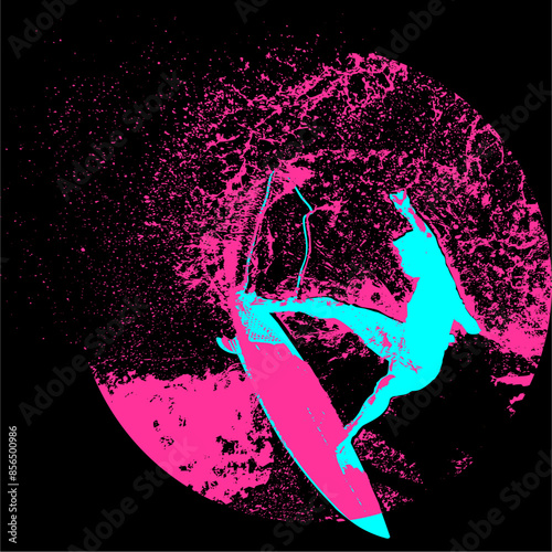 surfista, tabla de surf, vector, surf, ola, surfer, grafico, mar,  deporte