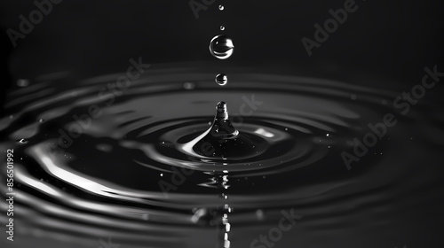 Water ripples form in the center