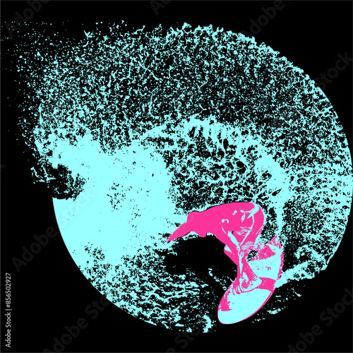 surfista, tabla de surf, vector, surf, ola, surfer, grafico, mar,  deporte