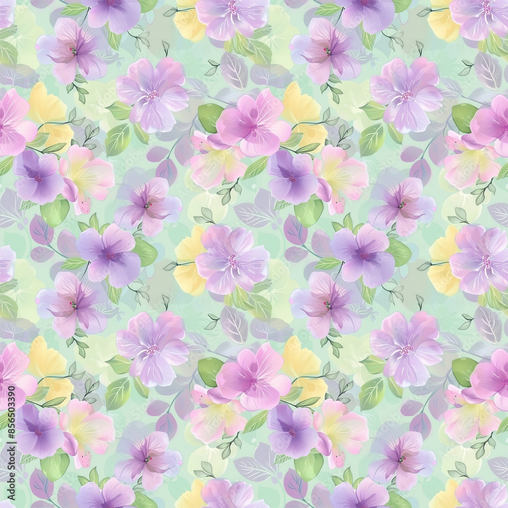 Fototapeta premium Floral variety color, form natural, seamless fabric pattern.