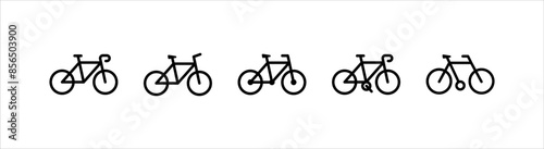 Bicycle, Bike icon vector in flat style,  bicycle icon set on white background, eps 10.