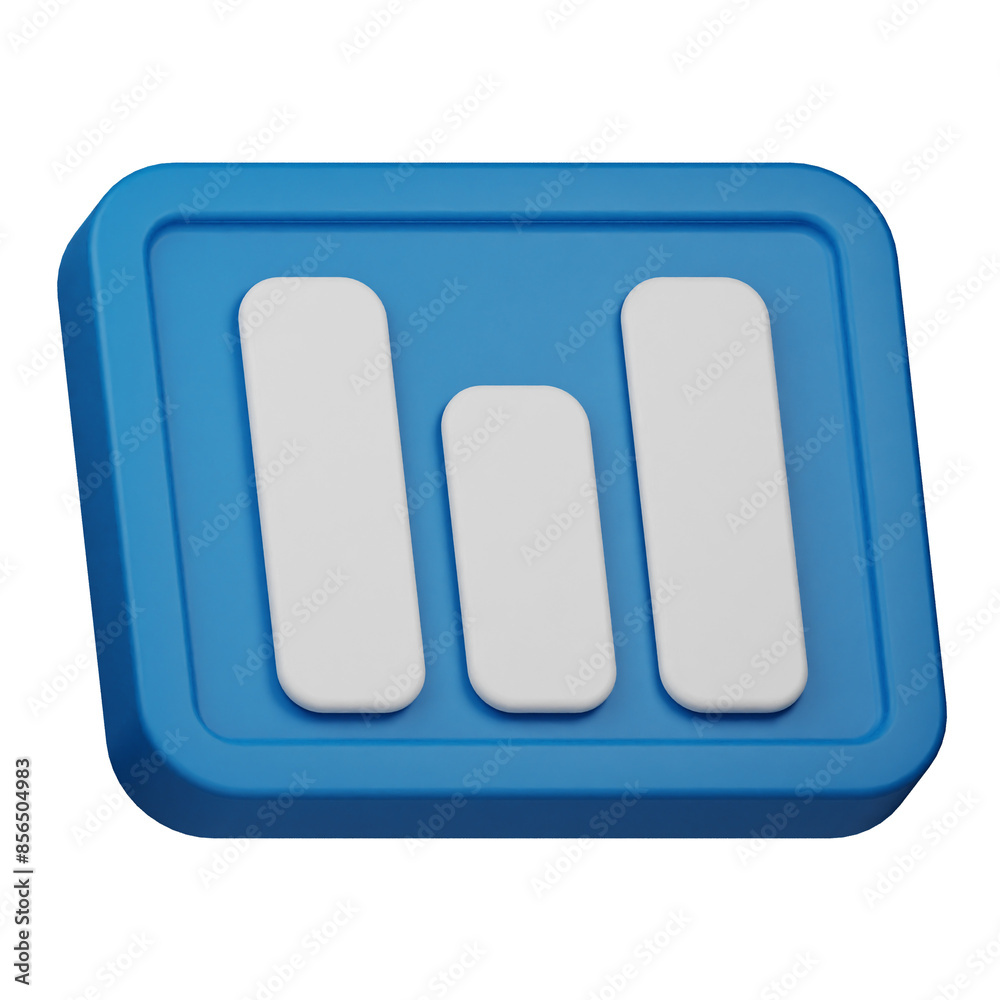 bar chart down up 3d icon isolated on the transparent background bar chart down up 3d icon isolated on the transparent background