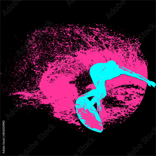surfista, tabla de surf, vector, surf, ola, surfer, grafico, mar,  deporte