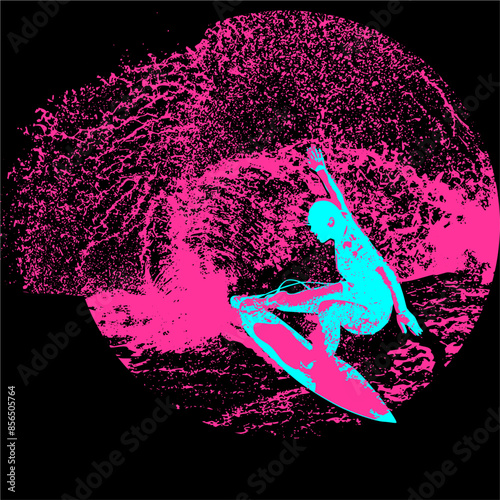 surfista, tabla de surf, vector, surf, ola, surfer, grafico, mar,  deporte