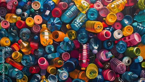 A Colorful Pile of Plastic Bottles