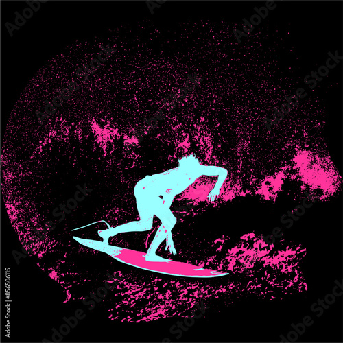 surfista, tabla de surf, vector, surf, ola, surfer, grafico, mar,  deporte