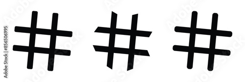 Hashtag icon set. hashtag symbol on white background .Vector Illustration.