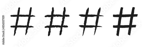 Hashtag icon set. hashtag symbol on white background .Vector Illustration.
