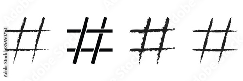 Hashtag icon set. hashtag symbol on white background .Vector Illustration.