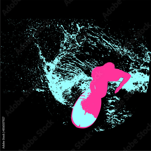 surfista, tabla de surf, vector, surf, ola, surfer, grafico, mar,  deporte