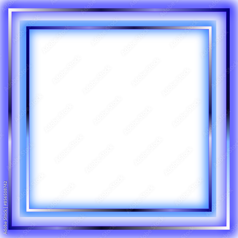 Blue border on transparent background, neon frame clipart Blue border on transparent background, neon frame clipart