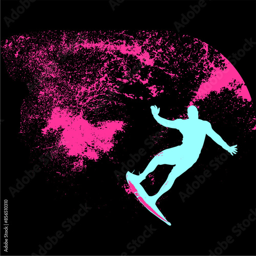 surfista, tabla de surf, vector, surf, ola, surfer, grafico, mar,  deporte