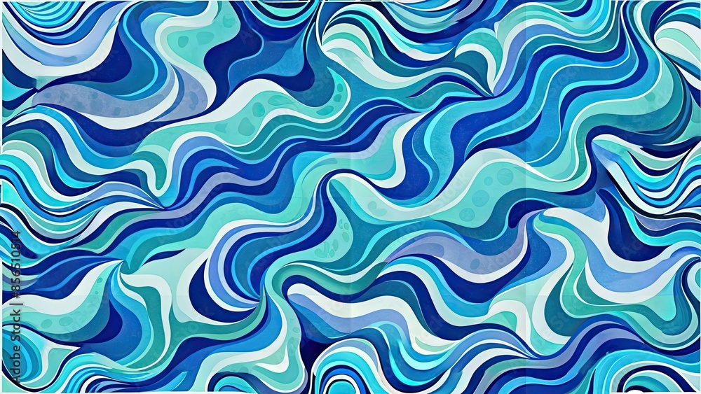 an abstract background with wavy patterns in blue and aqua tones, evoking the flow of water. an abstract background with wavy patterns in blue and aqua tones, evoking the flow of water.