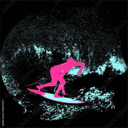 surfista, tabla de surf, vector, surf, ola, surfer, grafico, mar,  deporte