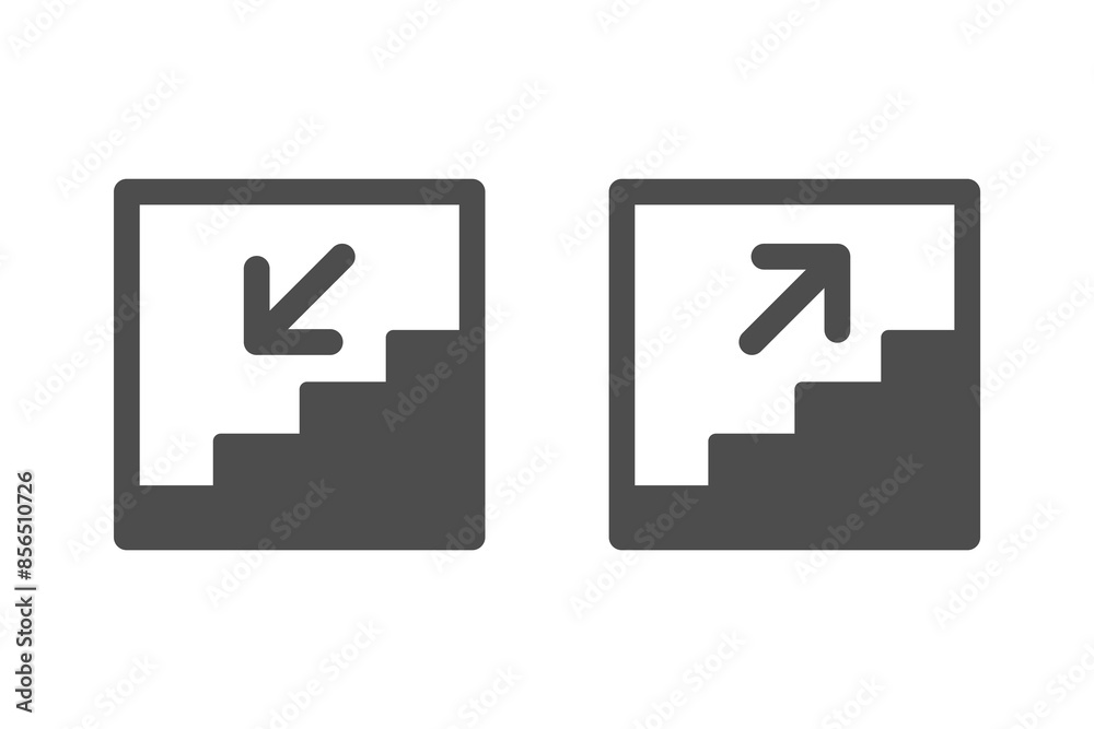 up stairs and down stairs sign with simple design up stairs and down stairs sign with simple design