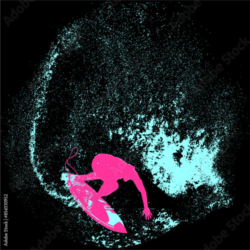 surfista, tabla de surf, vector, surf, ola, surfer, grafico, mar,  deporte