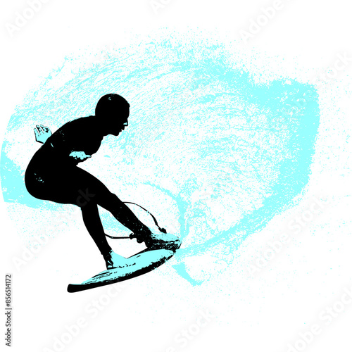 surfista, tabla de surf, vector, surf, ola, surfer, grafico, mar,  deporte