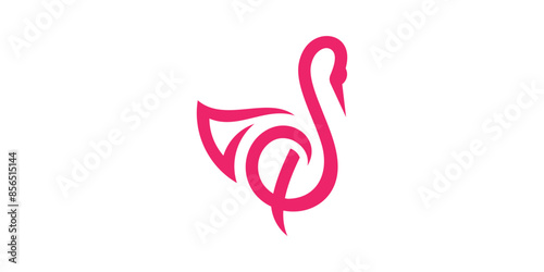 logo design combination of music icon and swan, beautiful, feminine. logo design template, icon, vector, symbol, creative, idea.