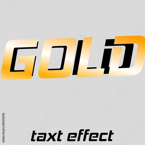 gold taxt effect gradient colour 3D