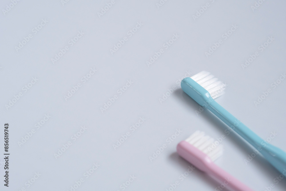 水色とピンクの歯ブラシ 水色とピンクの歯ブラシ