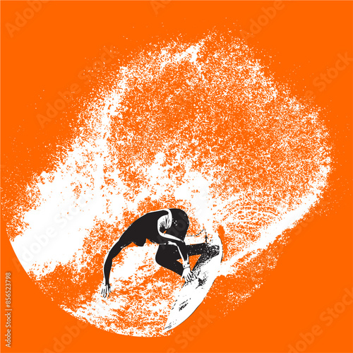 surfista, tabla de surf, vector, surf, ola, surfer, grafico, mar,  deporte