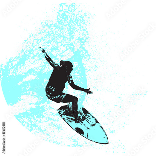 surfista, tabla de surf, vector, surf, ola, surfer, grafico, mar,  deporte
