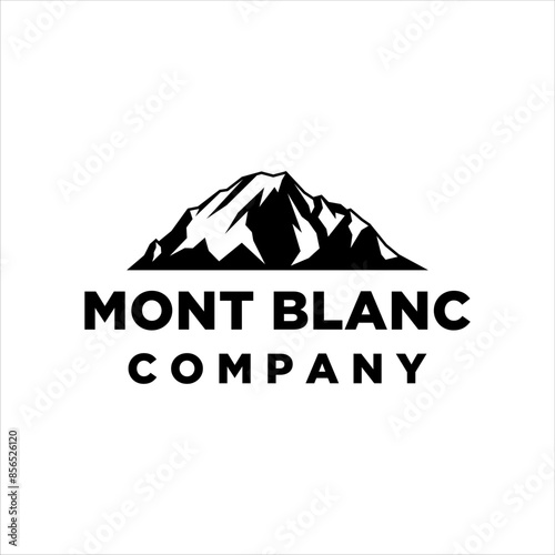 Mont blanc vector logo with elegant style design