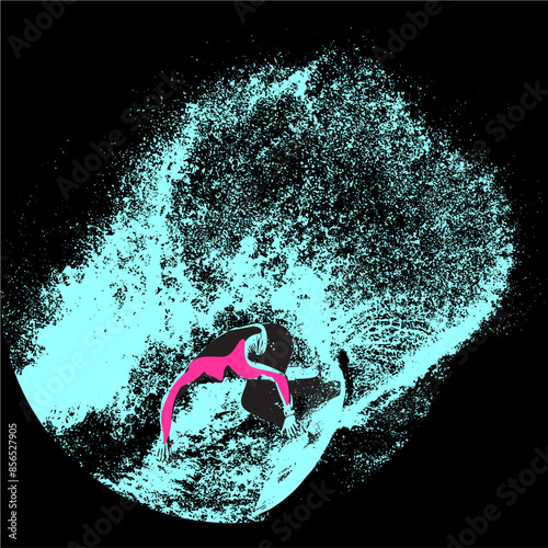 surfista, tabla de surf, vector, surf, ola, surfer, grafico, mar,  deporte