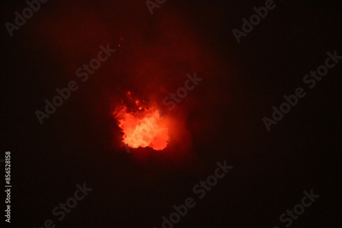 Erta Ale Lava Lake in the dark