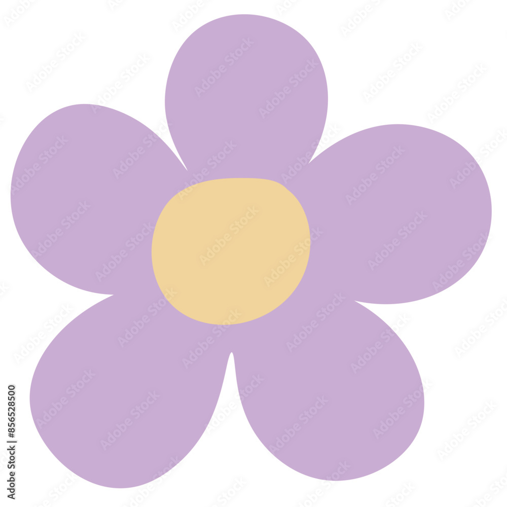 Hand drawn simple flower Hand drawn simple flower