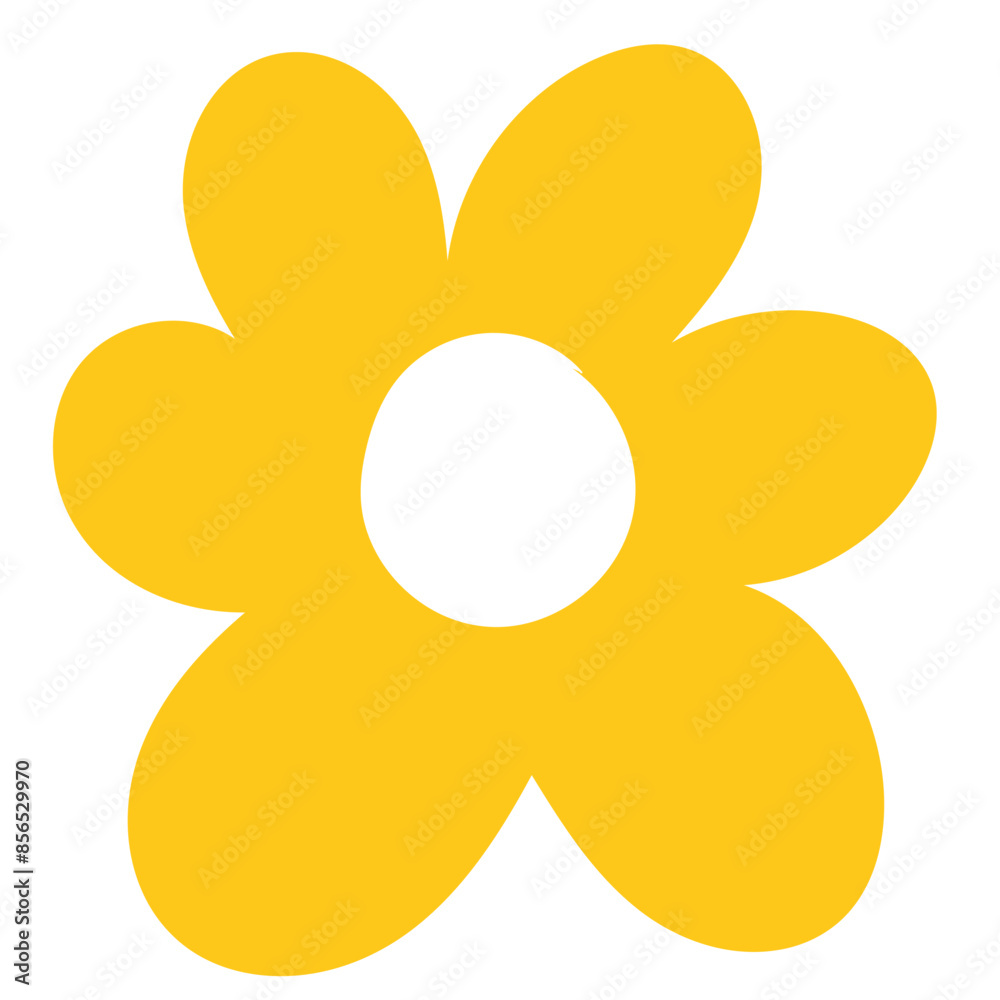 Hand drawn simple flower Hand drawn simple flower
