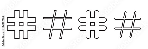 Hashtag icon vector illustration. hashtag sign and symbol
