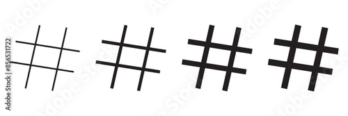 Hashtag icon vector illustration. hashtag sign and symbol