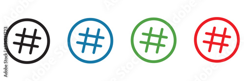 Hashtag icon vector illustration. hashtag sign and symbol