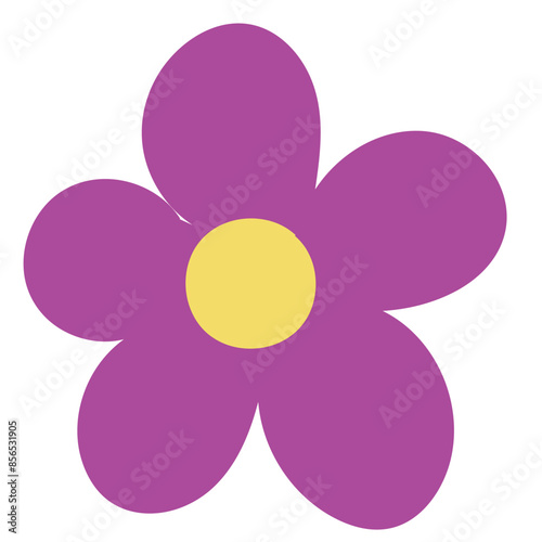 Hand drawn simple flower
