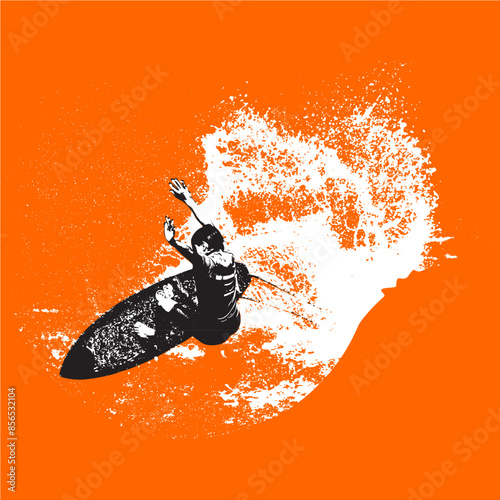 surfista, tabla de surf, vector, surf, ola, surfer, grafico, mar,  deporte