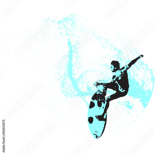 surfista, tabla de surf, vector, surf, ola, surfer, grafico, mar,  deporte