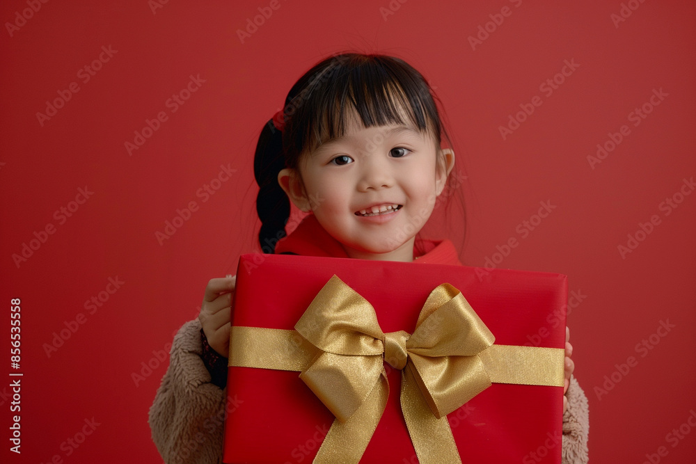 cute girl holding a large gift box The gift box had a large bow attached to it. cute girl holding a large gift box The gift box had a large bow attached to it.