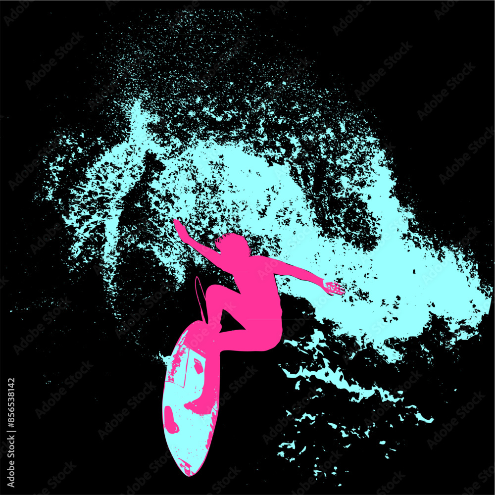 surfista, tabla de surf, vector, surf, ola, surfer, grafico, mar,  deporte