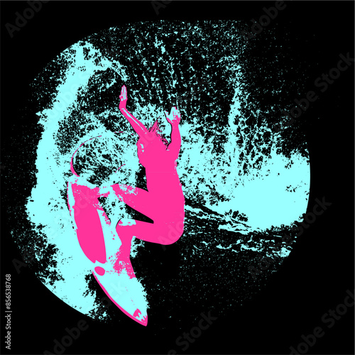 surfista, tabla de surf, vector, surf, ola, surfer, grafico, mar,  deporte